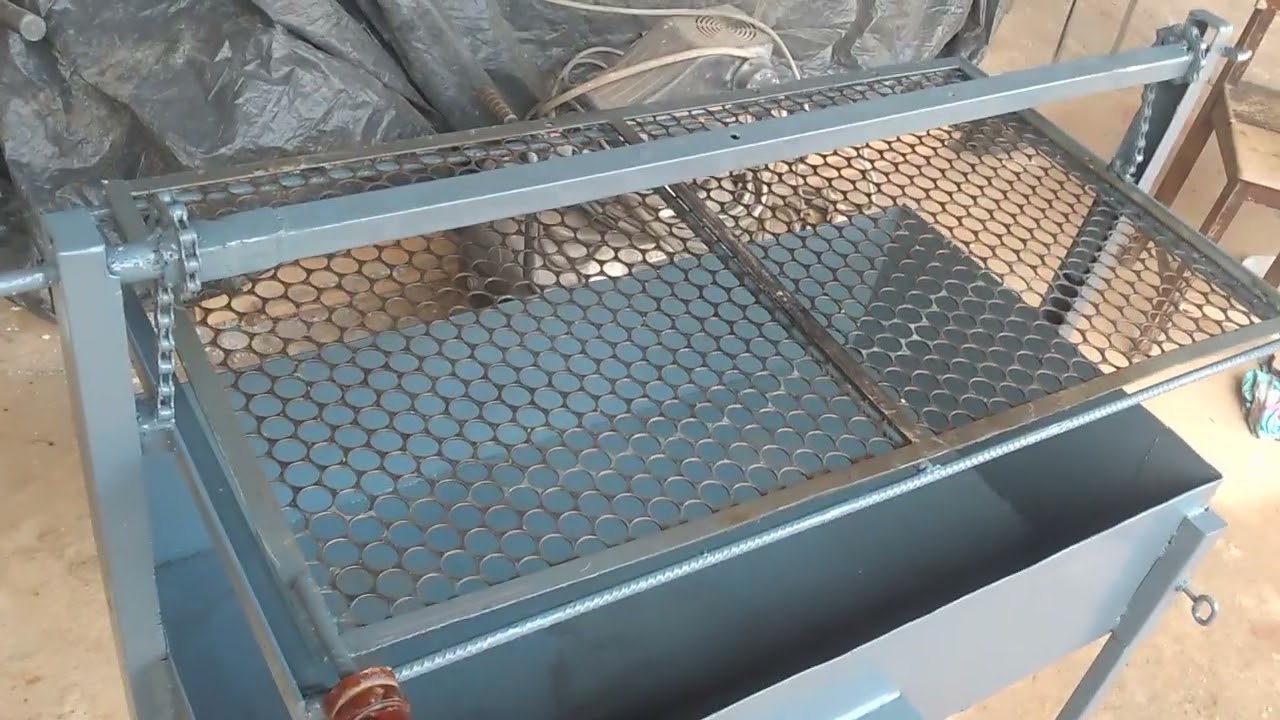 churrasqueira top, eleva&ccedil;&atilde;o com manivela.