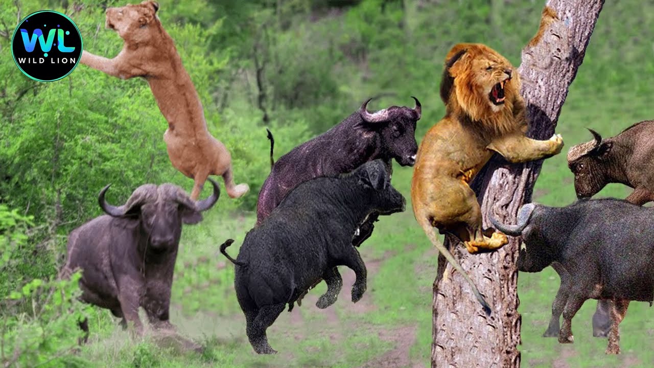 Dzikie bawoły | Podr&oacute;ż przetrwania w obliczu bezlitosnych drapieżnik&oacute;w | Film dokumentalny o zwie...