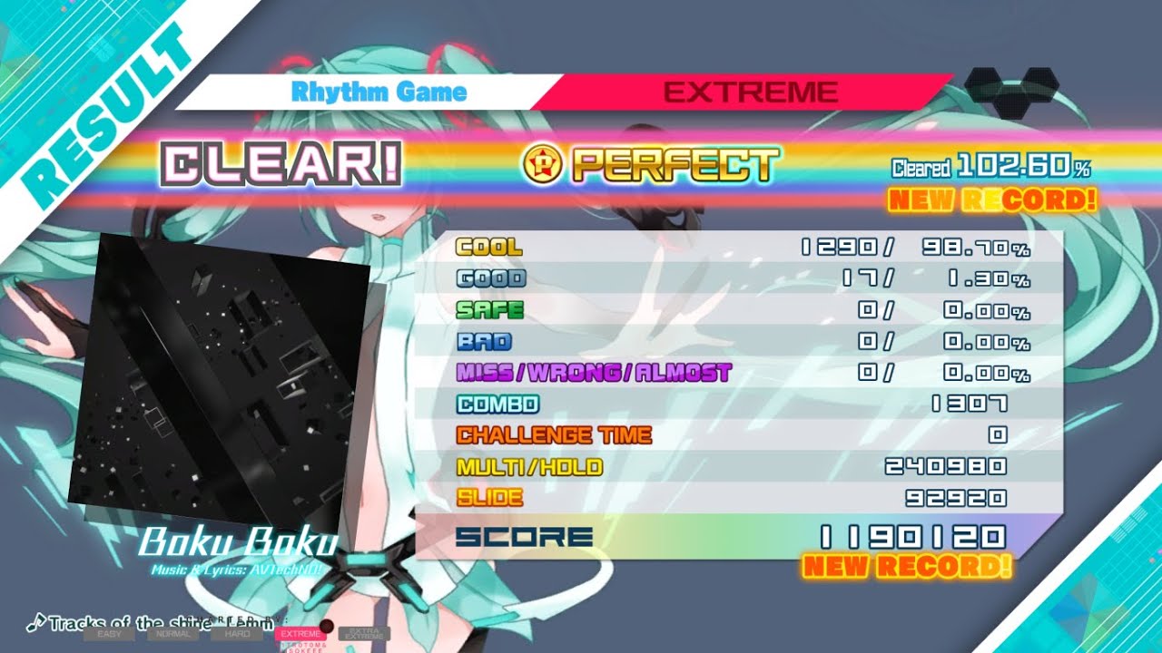 boku-boku II Extreme 10★ Perfect [Project Diva Megamix+ (Eden Project)]