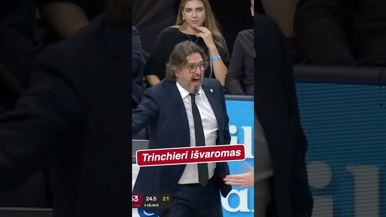 Trinchieri i&scaron;varomas i&scaron; aik&scaron;tės #Zalgiris #Trinchieri Betsafelkl 🎥