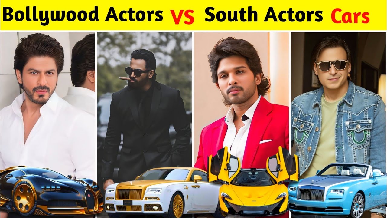 Bollywood Actors VS South Indian Actors Car Collection | Allu Arjun, Shahrukh Khan, Ram Charan