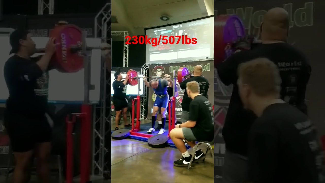 3rd attempt squat 230kg IPl world championships.  #powerlifting #squat #benchpress #deadlift #ipl