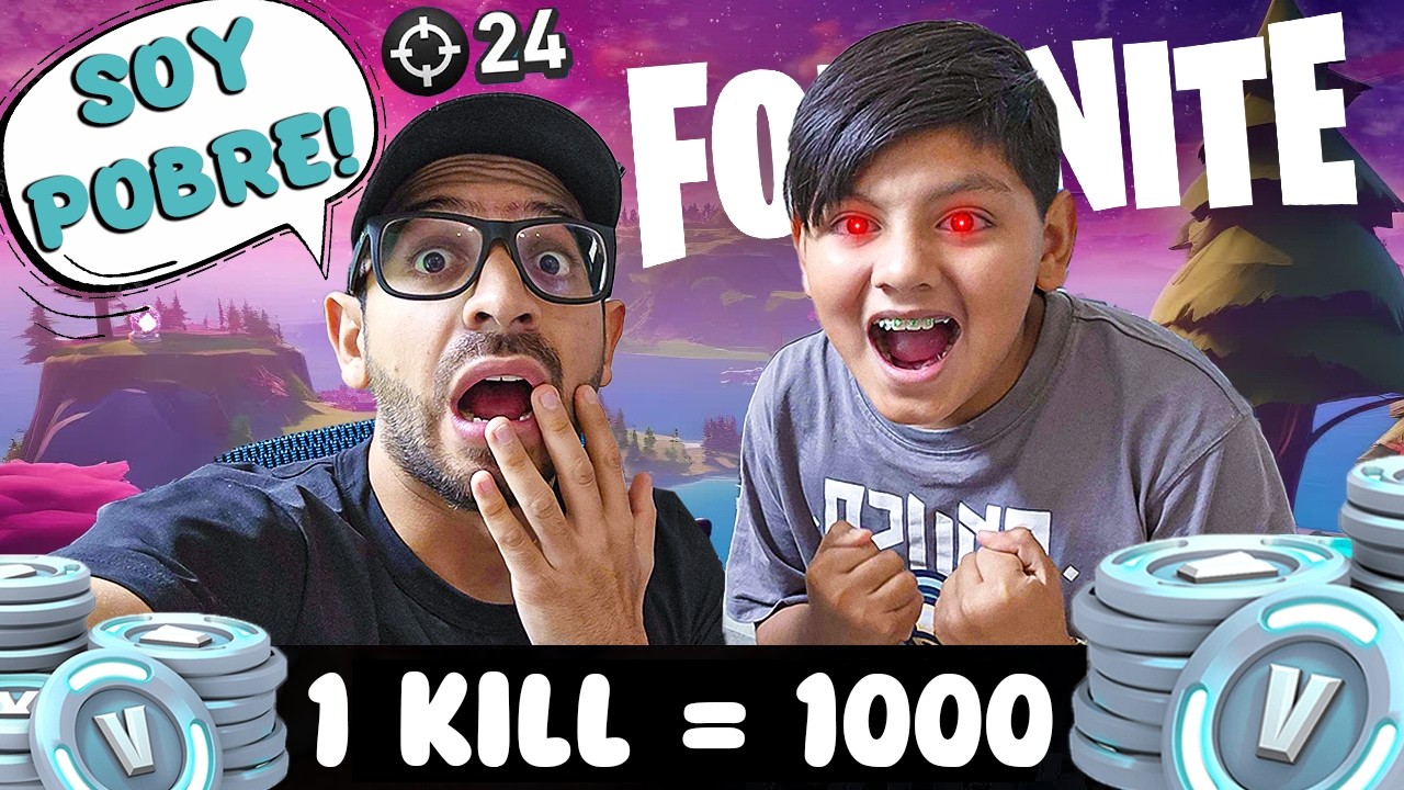 1000 PAVOS por cada KILL QUE HAGO en FORTNITE! | KARIM JUEGA