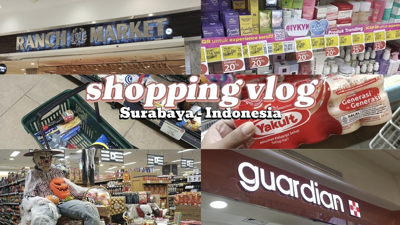 shopping in Indonesia vlog🇮🇩 | grocery shopping with prices💸 | at 3 store in Galaxy Mall Surabaya🛒🛍