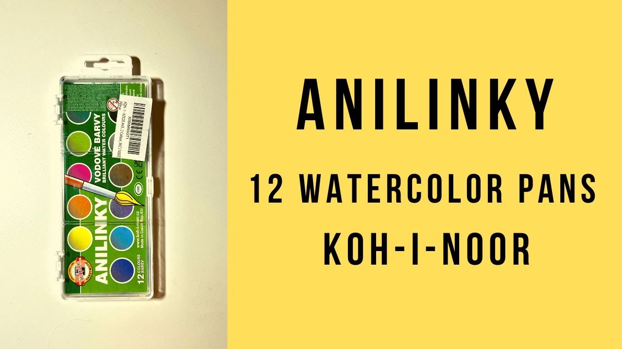 Great paint! Koh-i-Noor Anilinky Watercolor set review and comparison with Inktense pans.