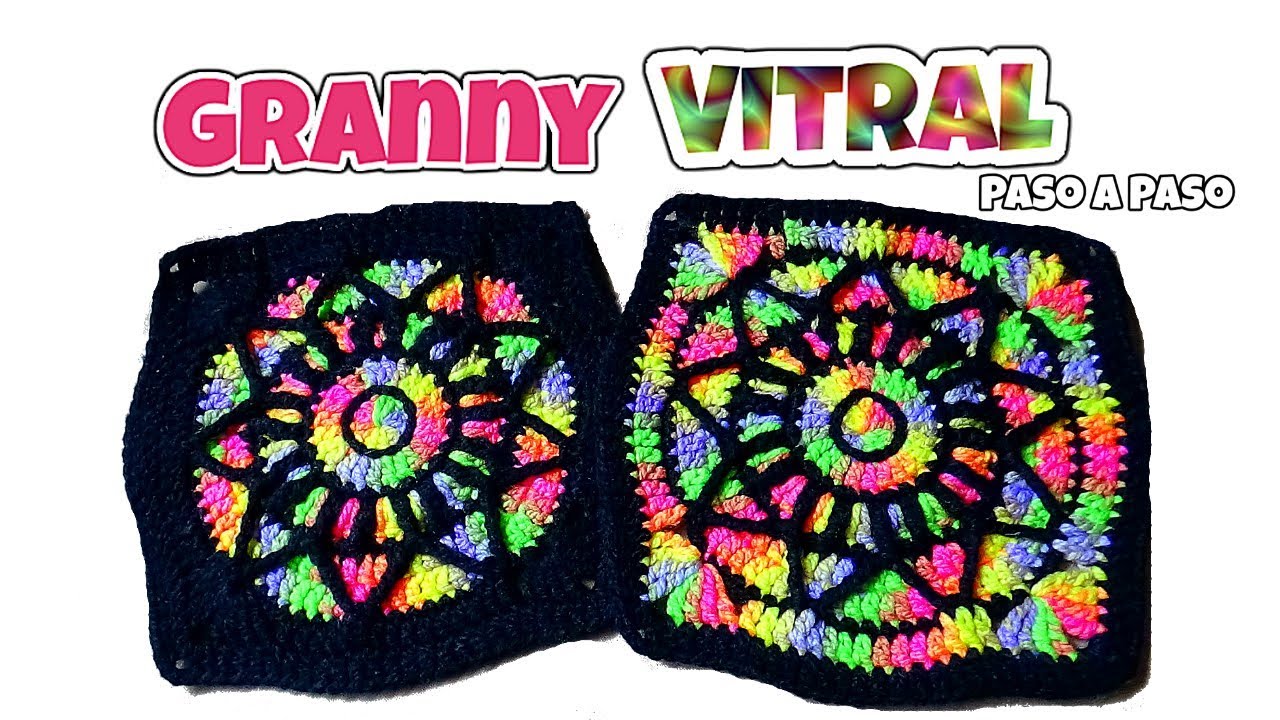 Cuadro Vitral Tejido a Crochet / Paso a paso 23cm
