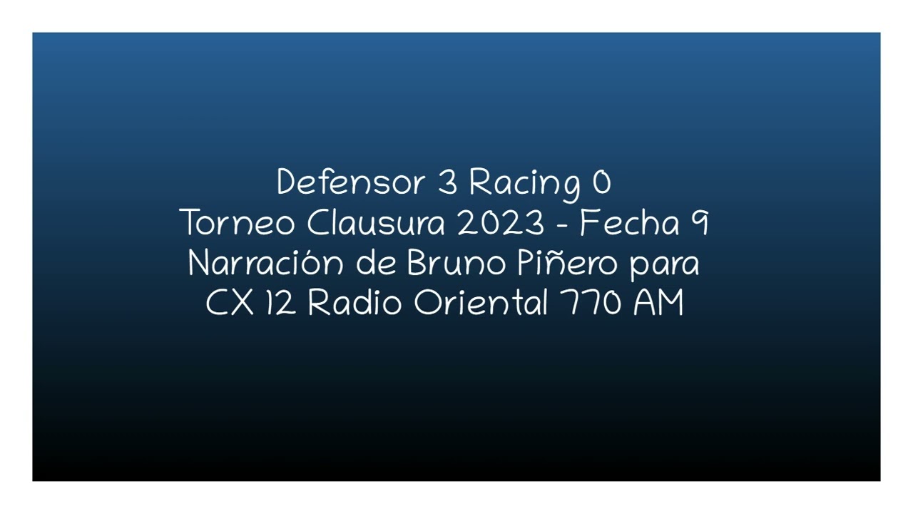 Defensor 3 Racing 0 - Clausura 2023 (por Bruno Piñero)