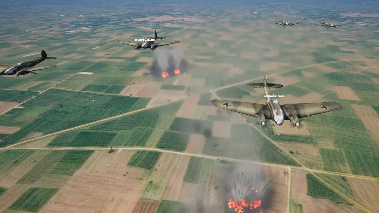 Heinkel He 111 attack! (Battle of Britain tactics game)