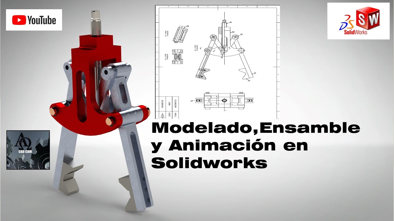 Modelado y ensamble Gripper en Solidworks
