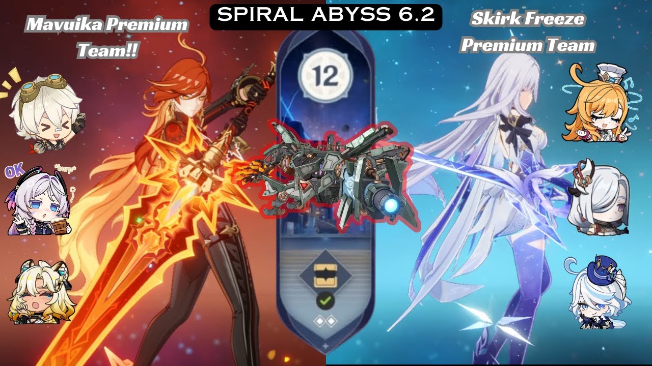 Spiral Abyss 6.2 December 2025 Full Clear | New Pyro Boss 12-3 | Skirk & Mavuika Team Showcase