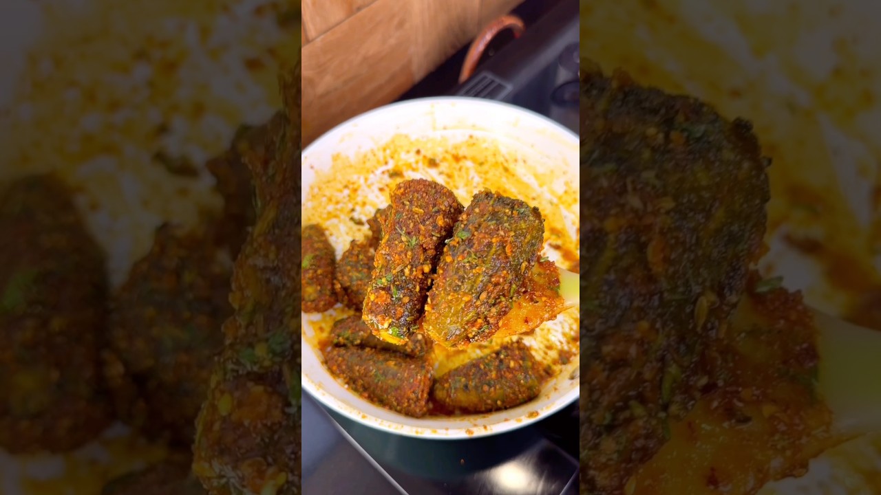 Aapko believe nhi hoga ki karele itne tasty lagte hai ? #shorts #bristihomekitchen #bharwakarele