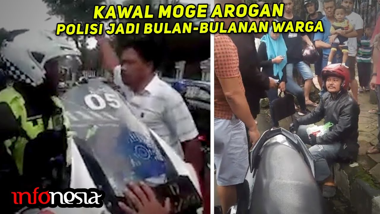 KAPOK...! Aksi Pengendara MOGE AROGAN Kena Batunya