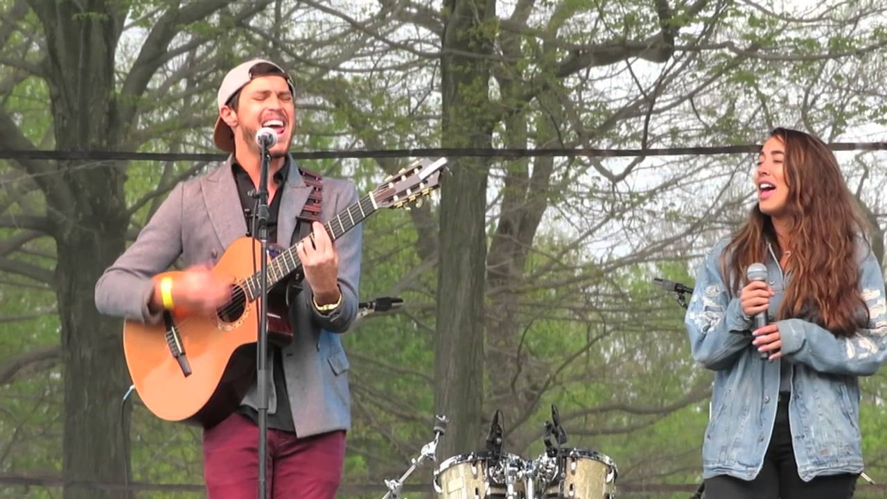 Animals (new song) - Alex and Sierra live in Brooklyn 5/7/16 #GRAMMYPark
