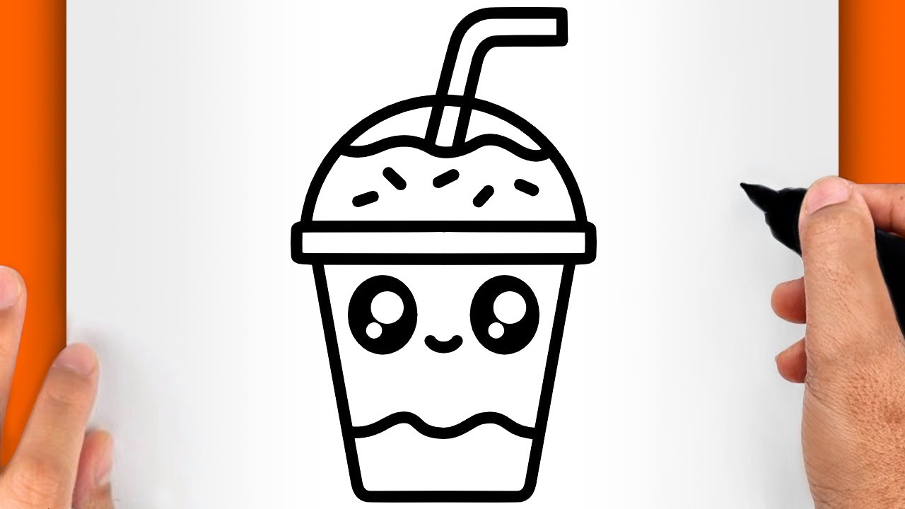 (TEGNE VIDEOER) S&Oslash;TE TEGNINGER AV MAT | HVORDAN MAN TEGNER EN MILKSHAKE TEGNING