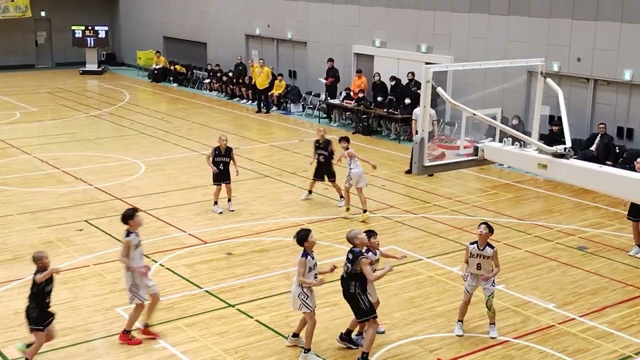 2026/1/25　千葉県ミニバス県大会準決勝　ジュニアファイブVS八栄　４ピリ②