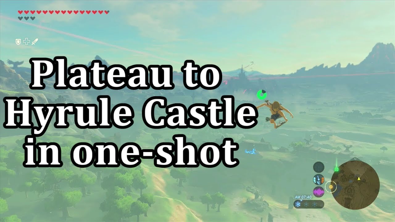 BotW: Setup for Bullet-time Bounce to Hyrule Castle from Temple of Time