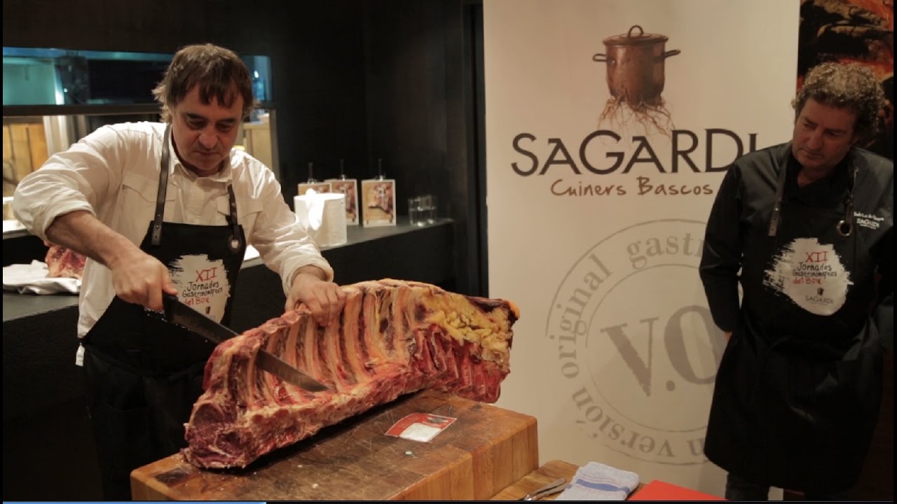 Masterclass sobre el txuleton de buey durante las XII Jornadas Gastron&oacute;micas del Buey en SAGARDI