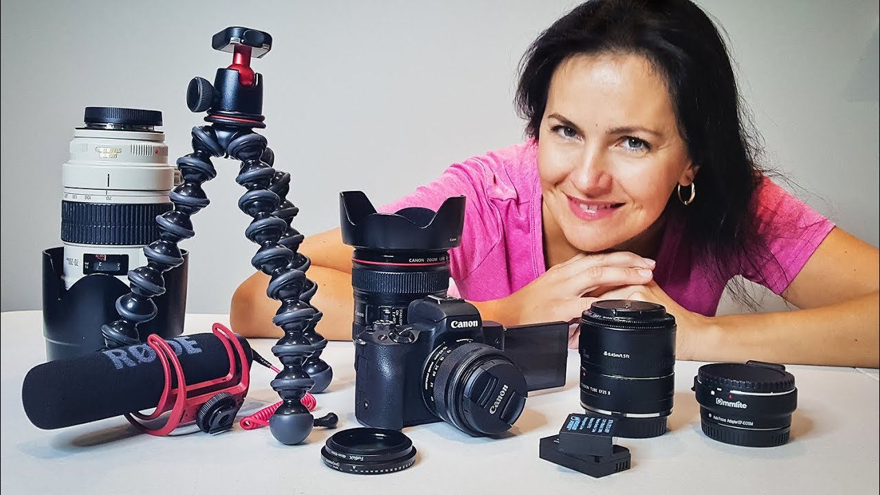 Canon EOS M50 gear and full lens kit