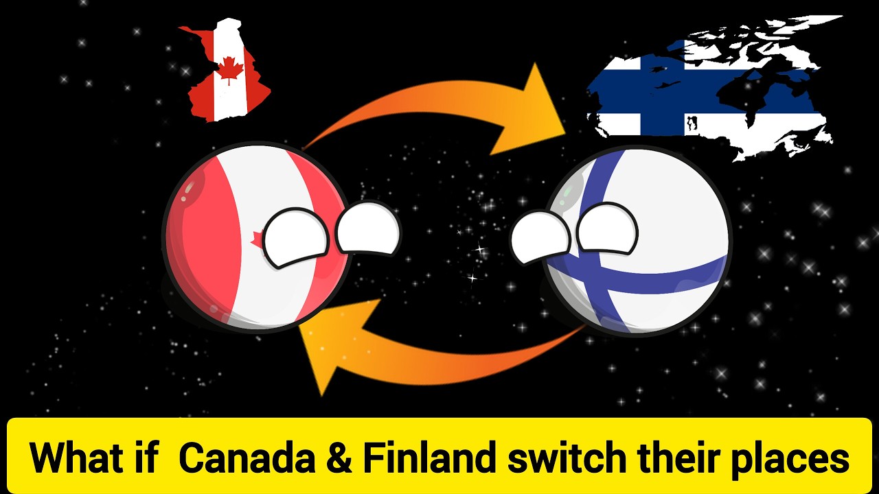 А что, если Канада и Финляндия поменяются местами? #countryballs #canada #finland #nordic #ottawa