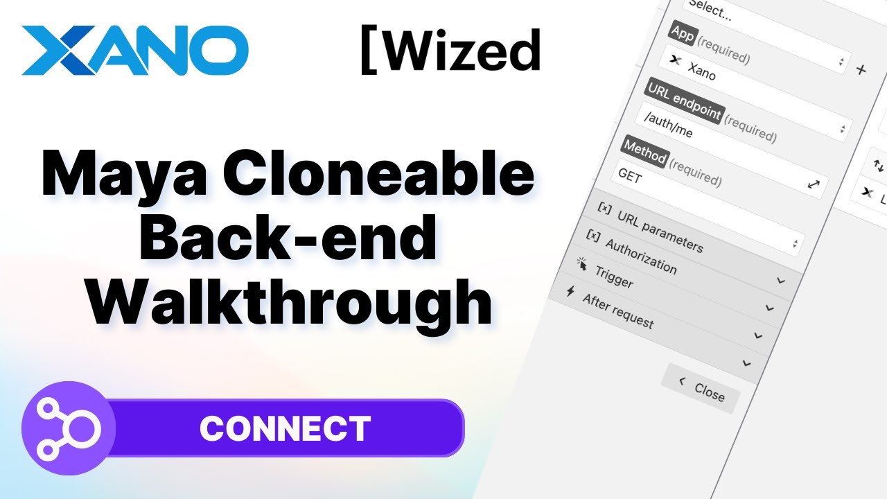 Wized Maya Cloneable Back-End | Wized + Xano + Webflow