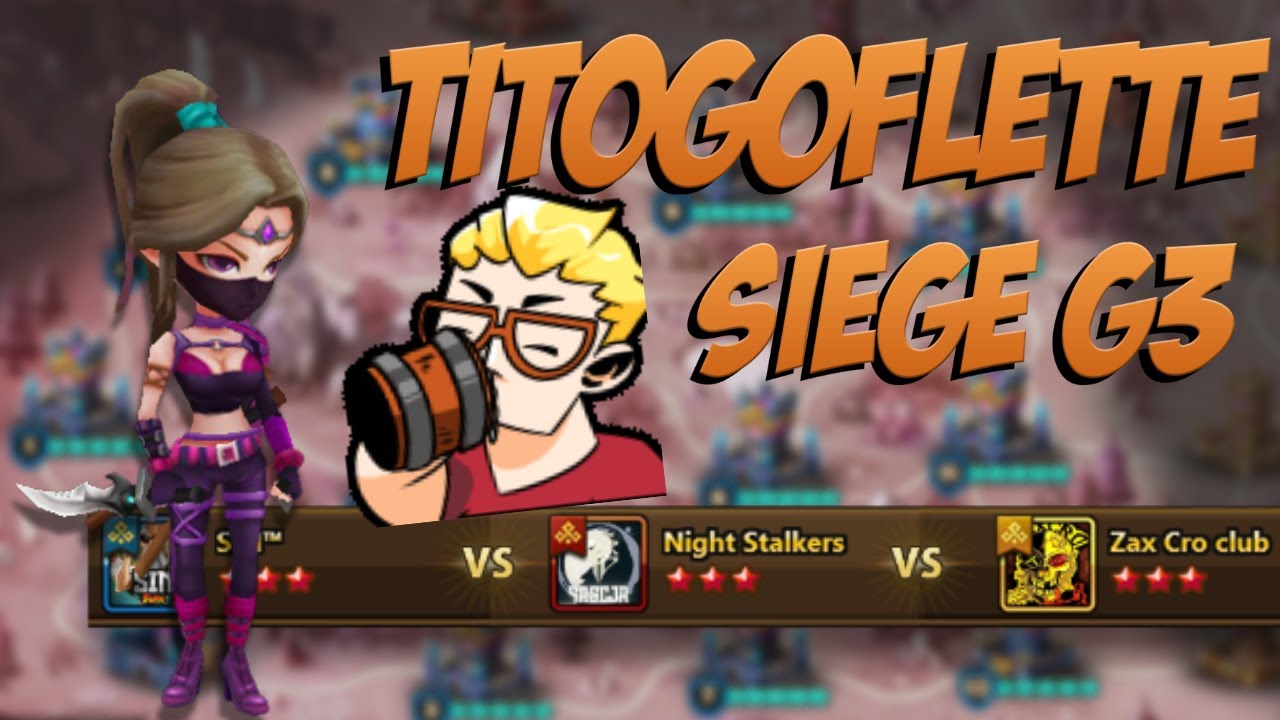 SIEGE G3 EU: Terminer en beauté pour le dernier siège! Sin vs Night Stalkers vs Zax Cro club