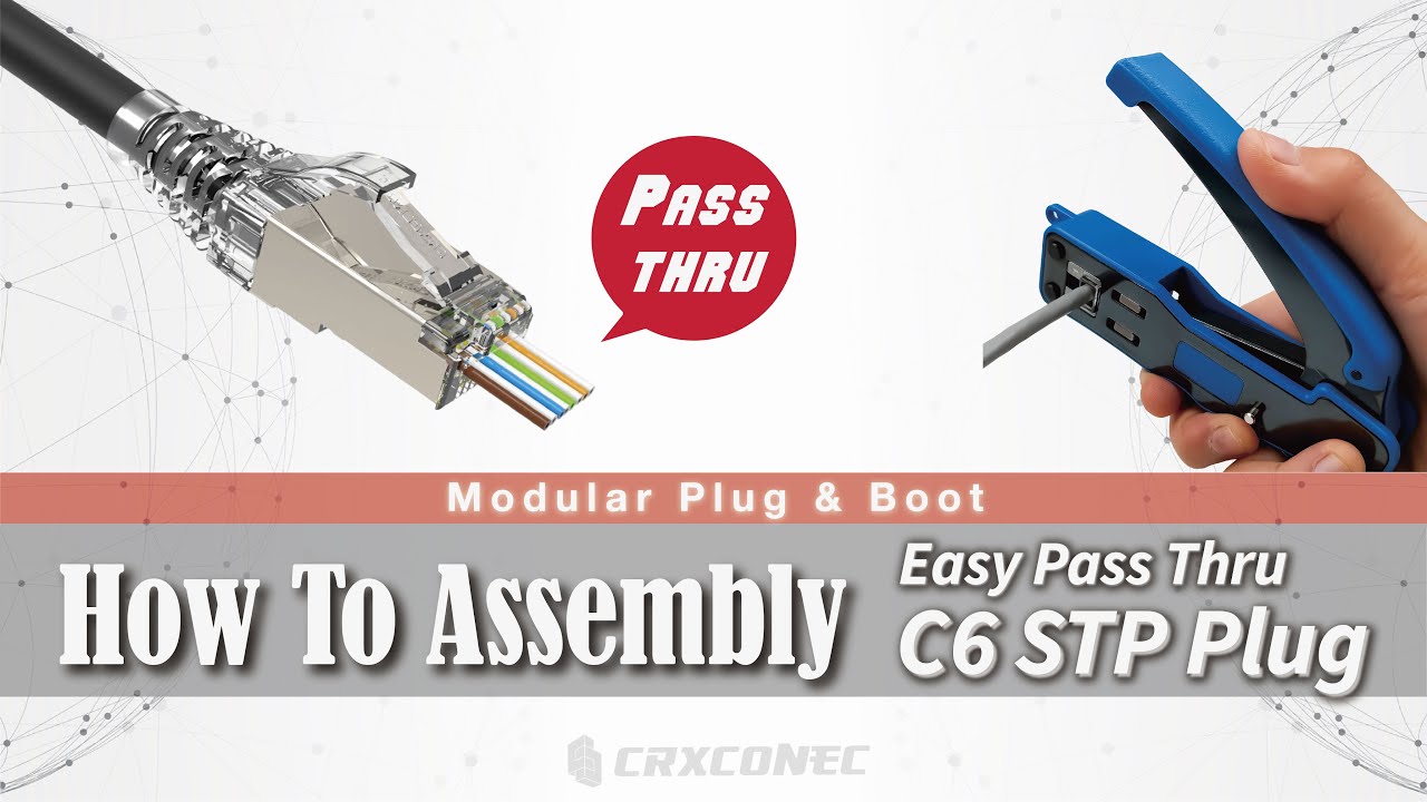 Use The Light RJ45 Crimper To Assemble Cat6 Easy RJ45 Connector