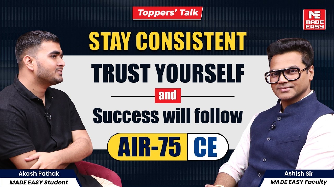 AIR 75 in GATE 2026 | Akash Pathak&rsquo;s Complete Strategy | MADE EASY Toppers' Talk!