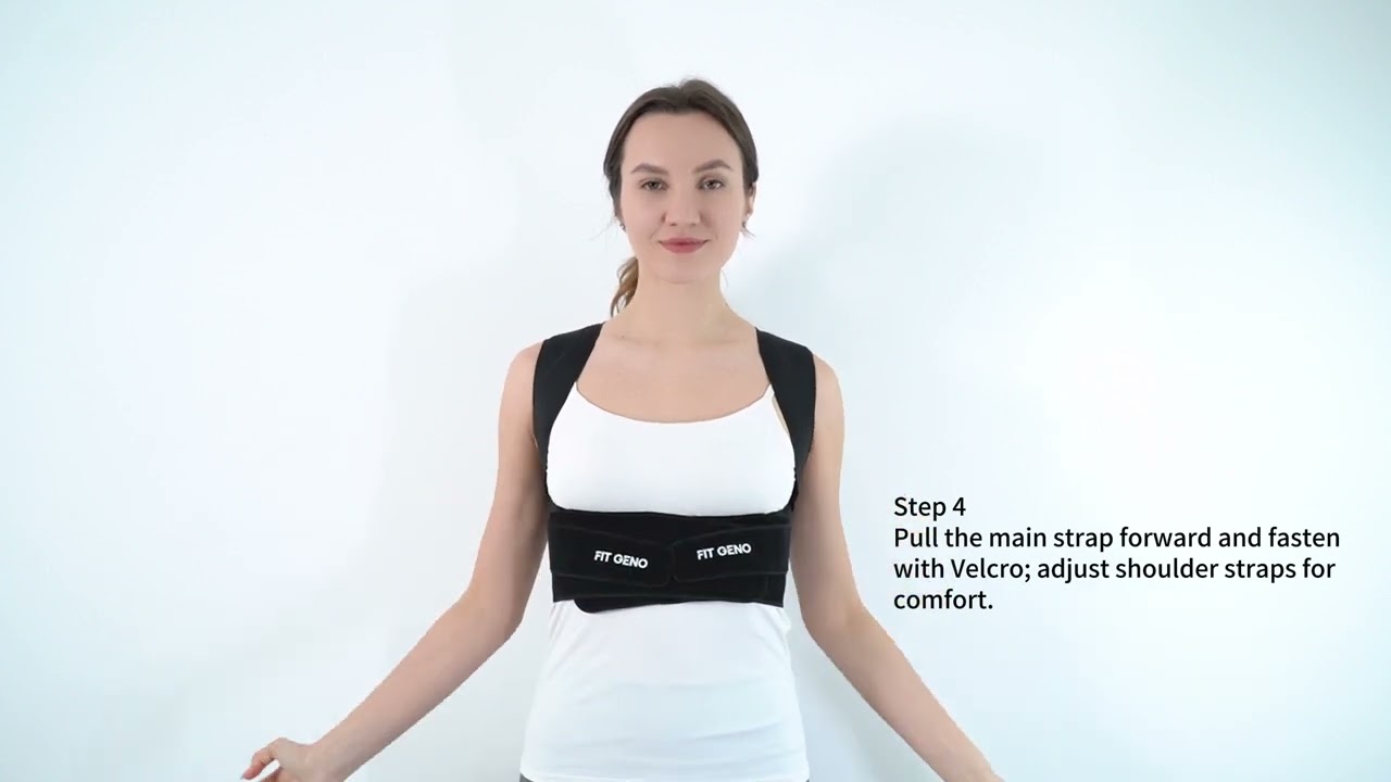 Lightweight Back Brace for Neck Shoulder & Upper Back Pain Relief by Fit Geno(Step by step tutorial)
