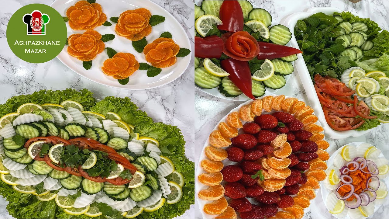 Salad Design Ideas |تزیین سلاد به روش آشپزخانه مزار