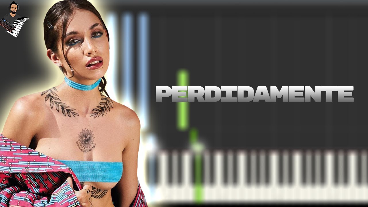 Maria Becerra - Perdidamente | Instrumental Piano Tutorial / Partitura / Karaoke / MIDI