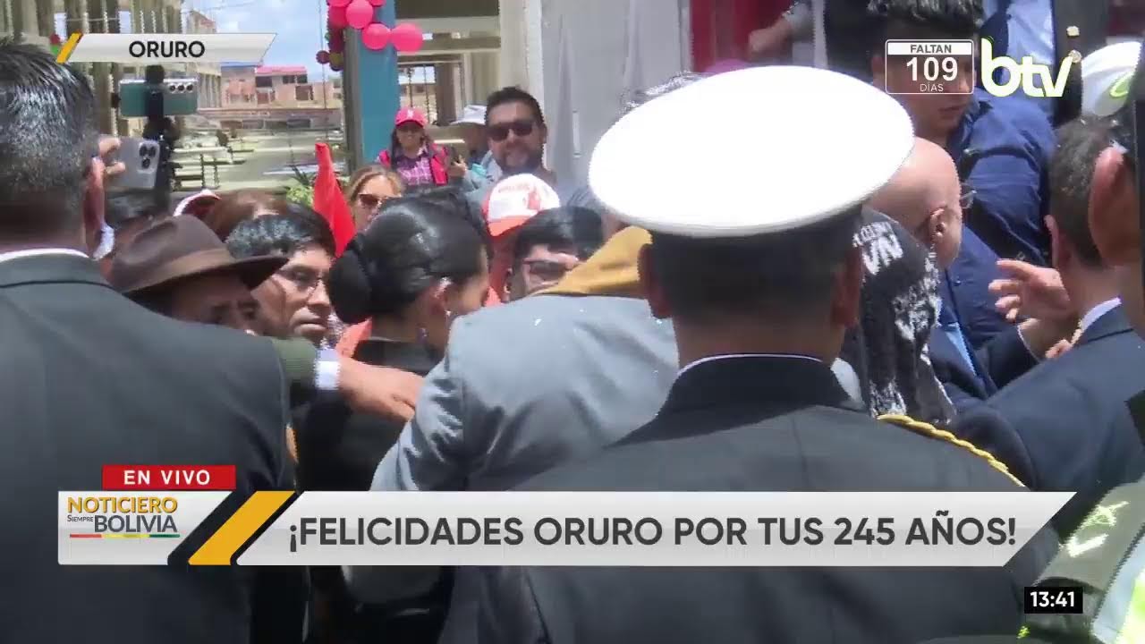 Oruro celebra 245 años de su efeméride con la presencia del presidente Rodrigo Paz