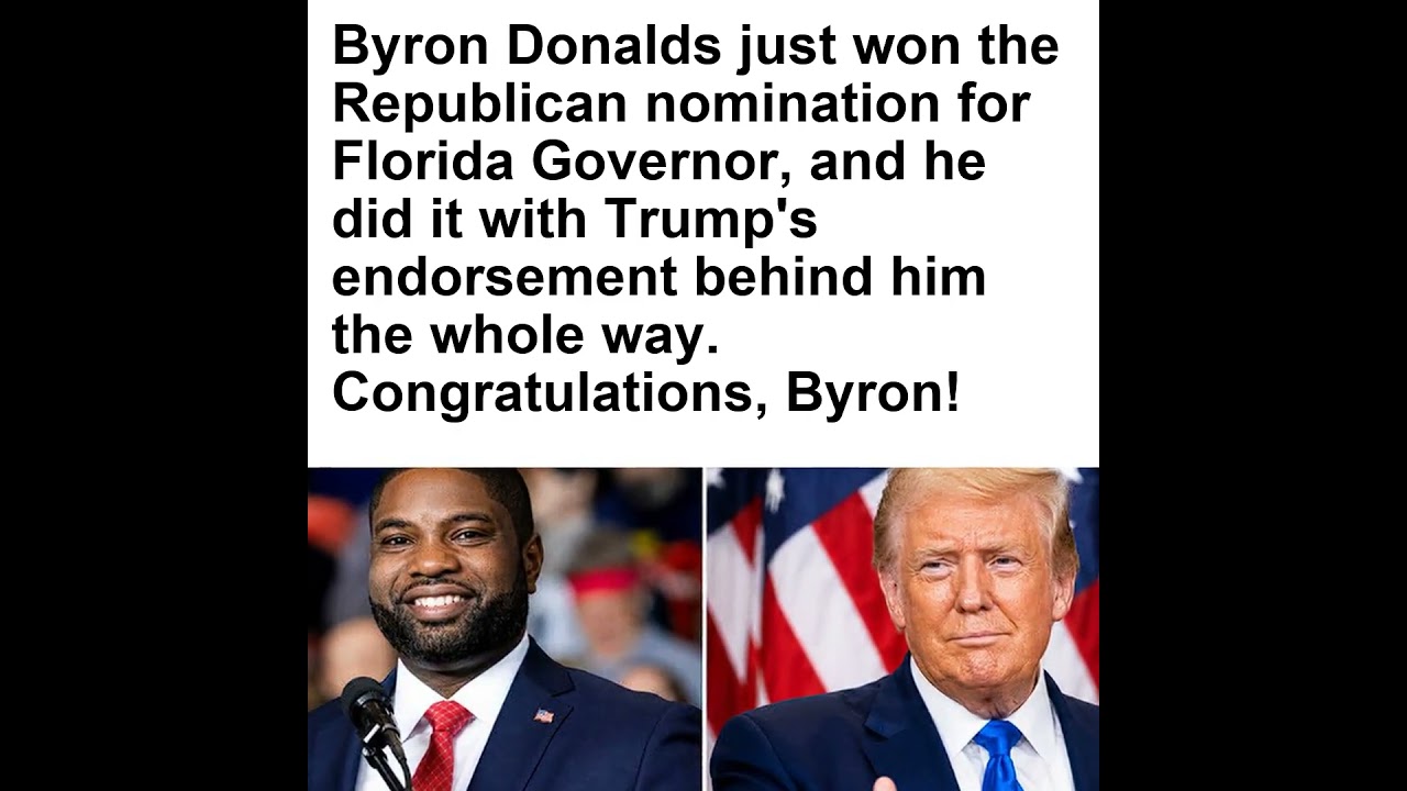 Byron Donalds wins Florida&rsquo;s GOP primary, backed by Trump, with nearly half the vote in a crowde