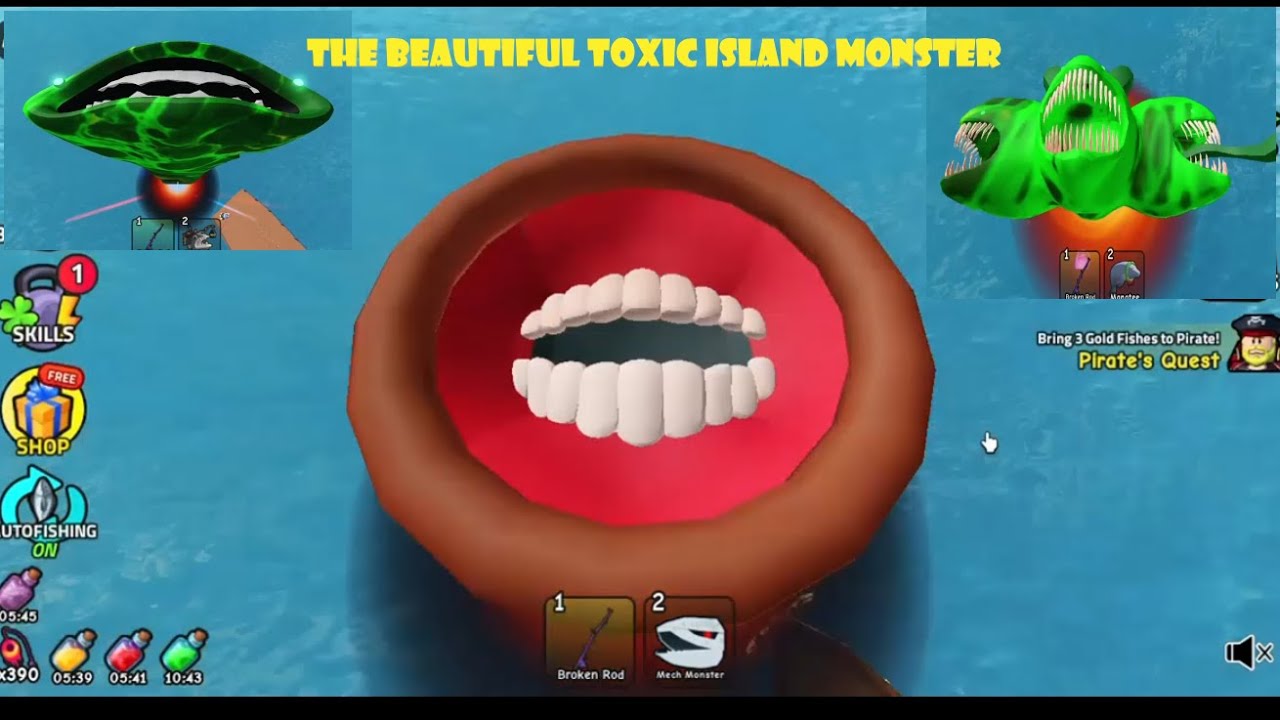 Roblox | Go Fishing Complete the collection on Toxic Zone Island