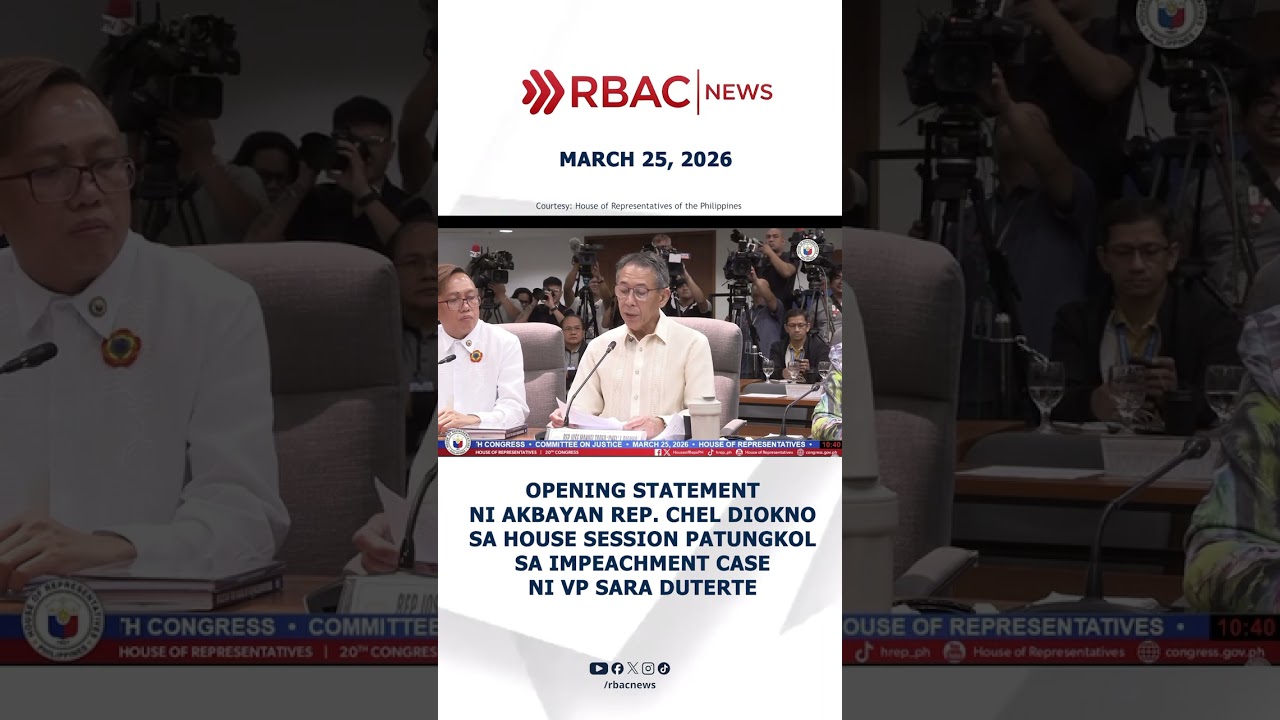 OPENING STATEMENT NI AKBAYAN REP. CHEL DIOKNO SA HOUSE SESSION PATUNGKOL SA IMPEACHMENT CASE