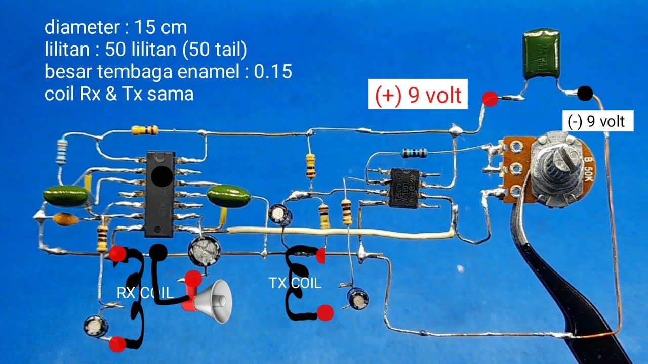 NE556 + TL081 INDUCTION BALANCE METAL DETECTOR