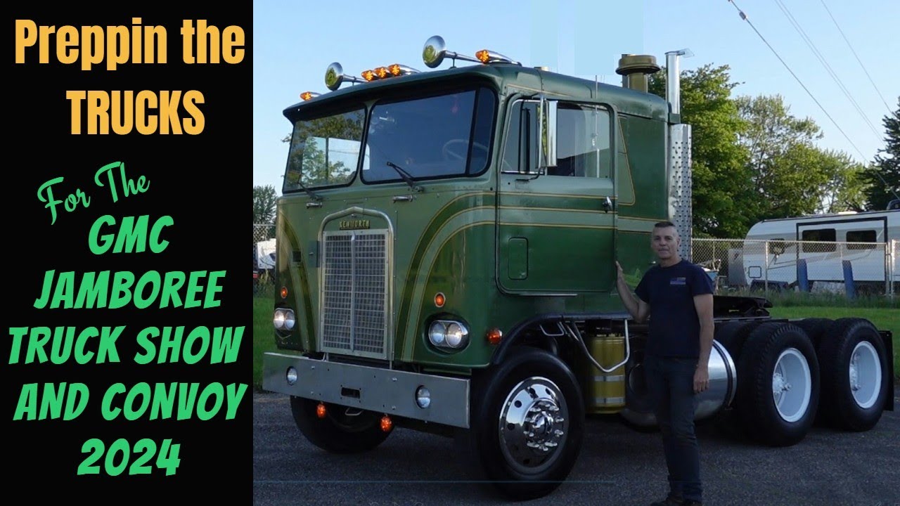 GMC ASTRO - PETERBILT 359  KENWORTH K100 get ready for the GMC JAMBOREE STRUCK SHOW & CONVOY 2024