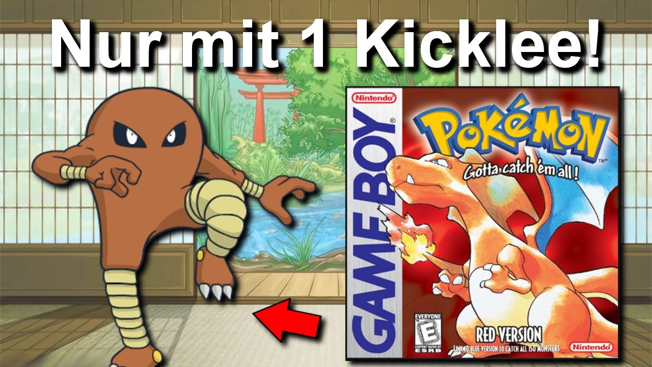 Kann man Pokemon Rot/Blau mit NUR einem KICKLEE durchspielen? (+ So wenig Kämpfe wie möglich)