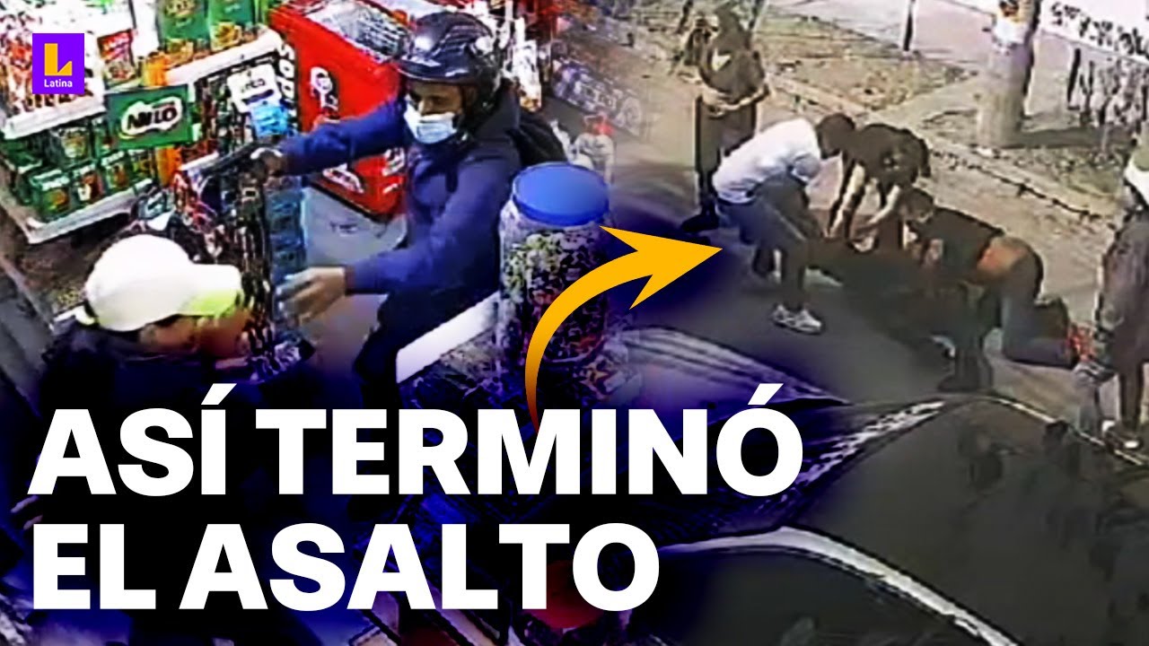 Vecinos reducen y atrapan a delincuente tras robar tienda en Los Olivos: Su compañero escapó