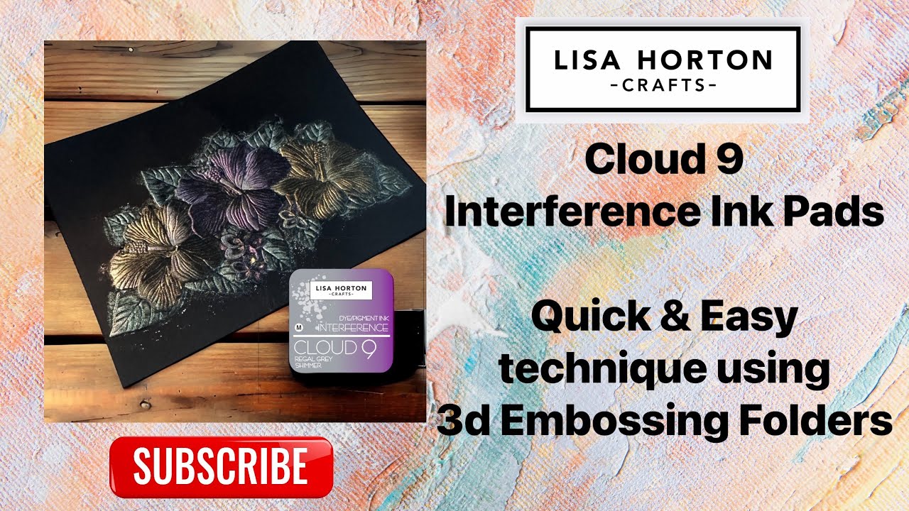 Interference Ink Pads with 3d Embossing Folders