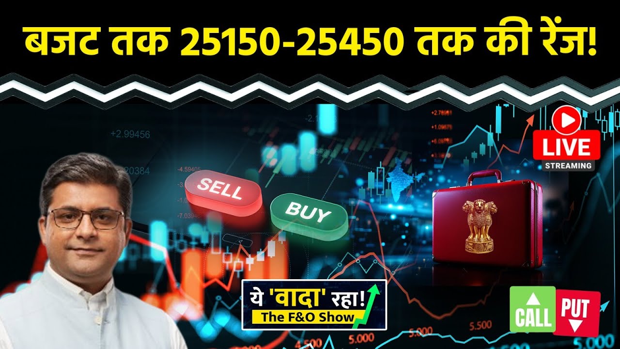 Nifty LIVE : बजट से पहले कोई बड़ी खरीदारी-बिकवाली नहीं करें? F&O Show | Nifty50 | Budget 2026