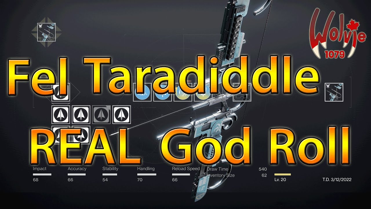 How to craft the REAL Fel Taradiddle God Roll