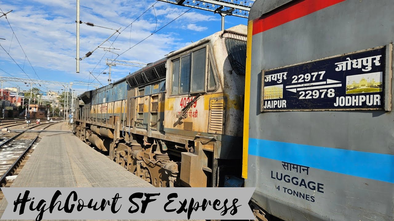 JODHPUR to JAIPUR Full Journey || Intercity SF Express || EMD WDP4D || Indian Railways