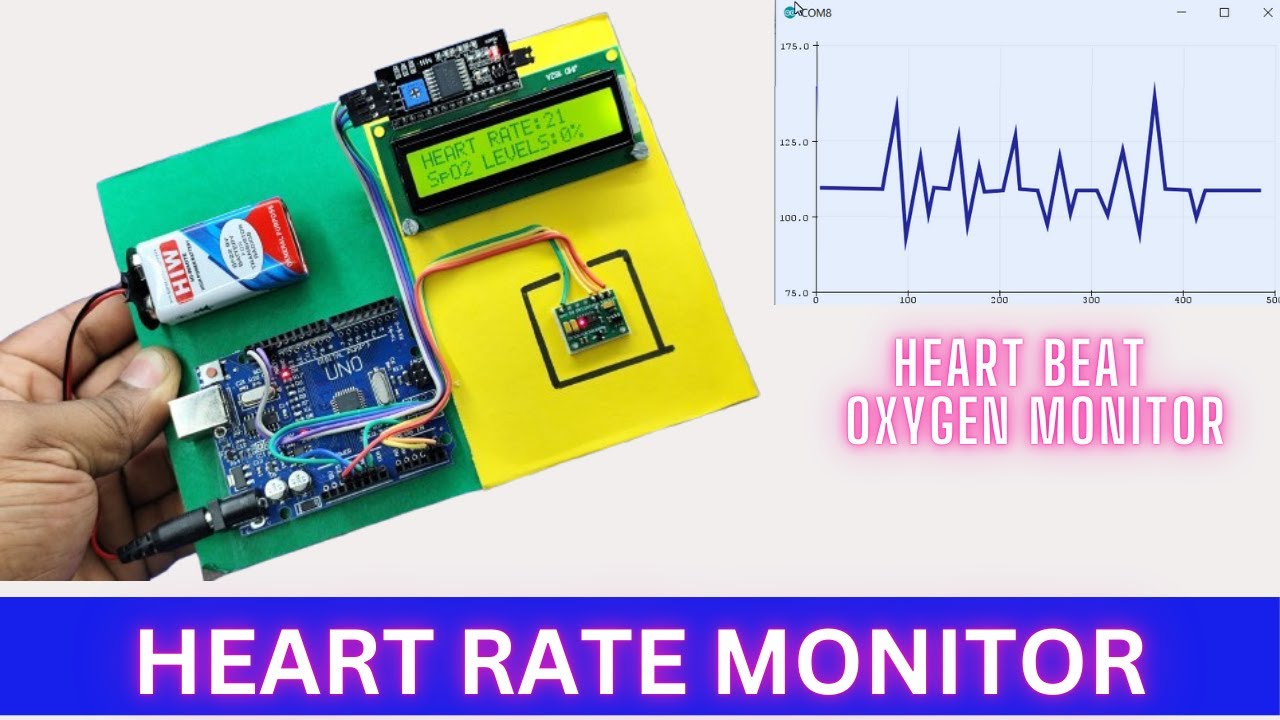 arduino heart rate monitor project || heart beat SpO2 sensor Max30100