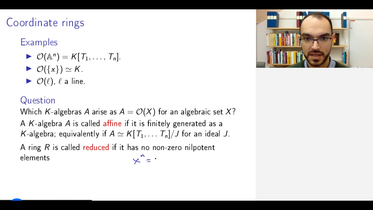 2.2 Coordinate rings (Commutative Algebra and Algebraic Geometry)