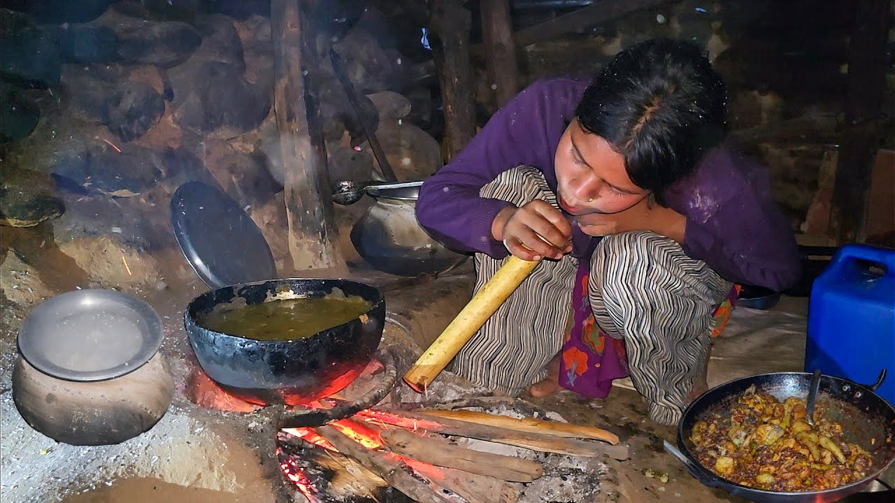 From Rain to Flame: Real Village Cooking During Monsoon