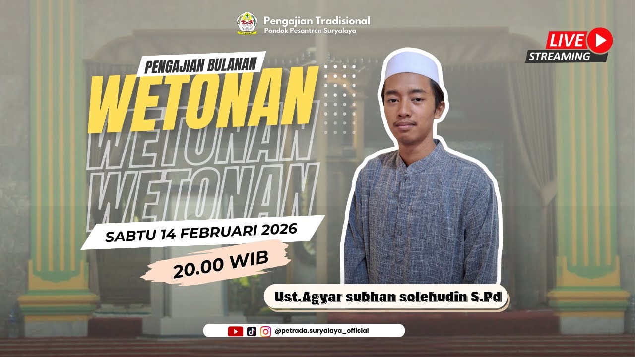 KAJIAN BULANAN | WETONAN UST AGYAR SUBHAN SOLEHUDIN S. Ag