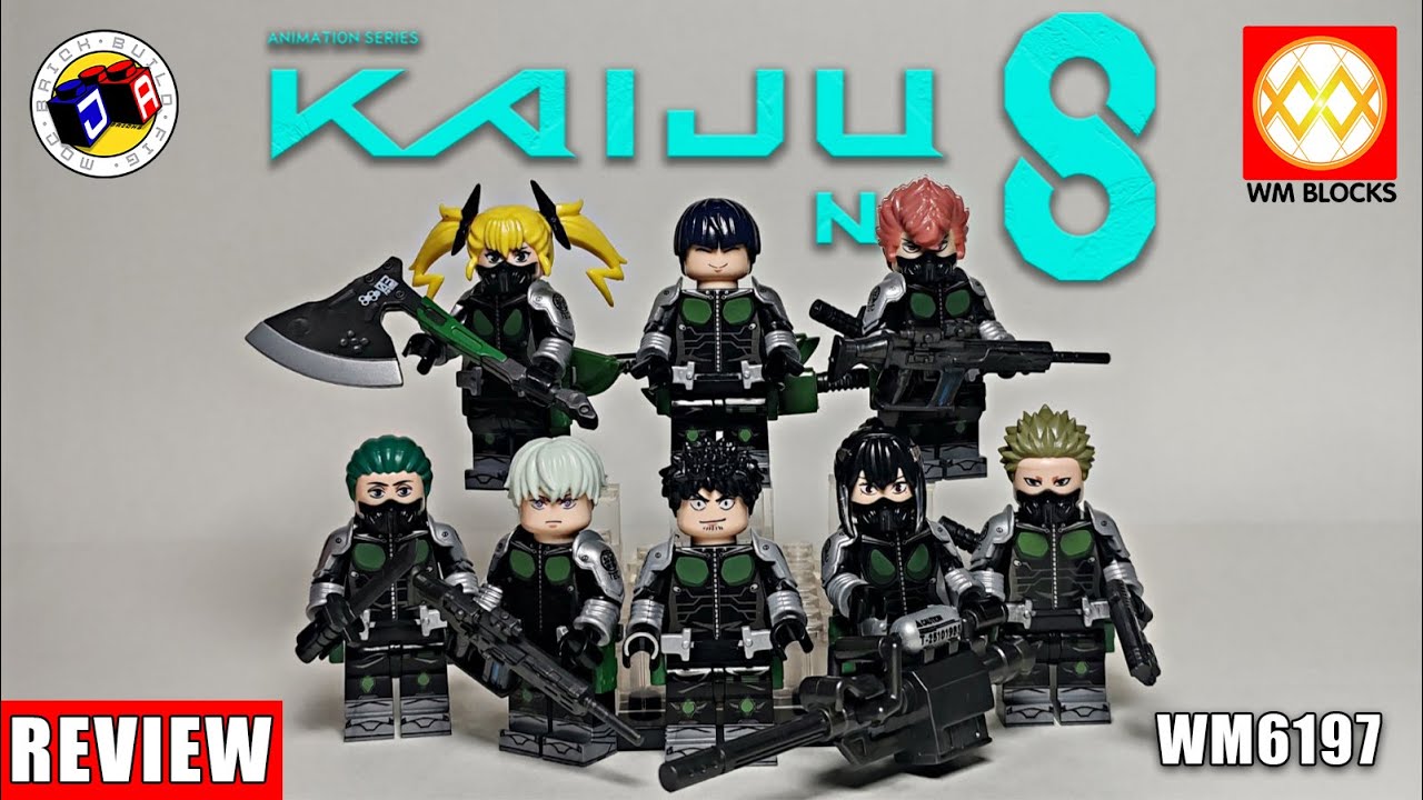 KAIJU No. 8 KNOCK-OFF LEGO MINIFIGURE 怪獣NO. 8 アニメWM BLOCKS - WM6197 KAFKA HIBINO/RENO/SHINOMIYA/MINA