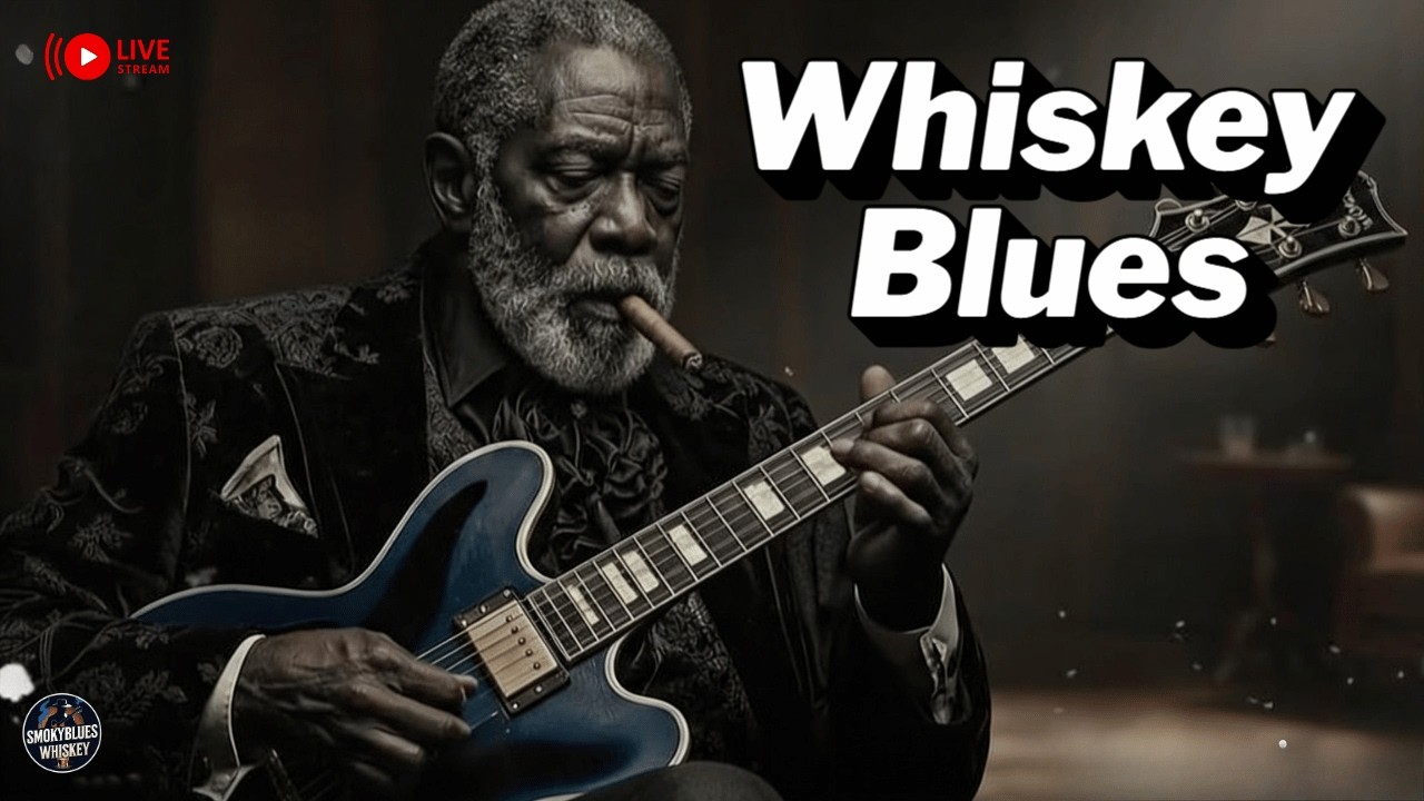 Midnight Whiskey Blues Live 🎸 Smooth Slow Blues Guitar All Night