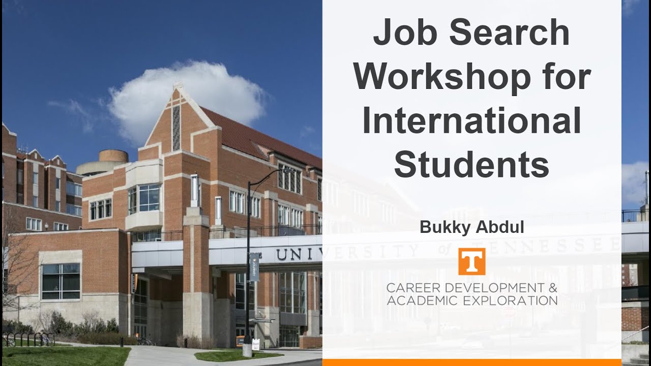 UTK: International Students Job Search Workshop