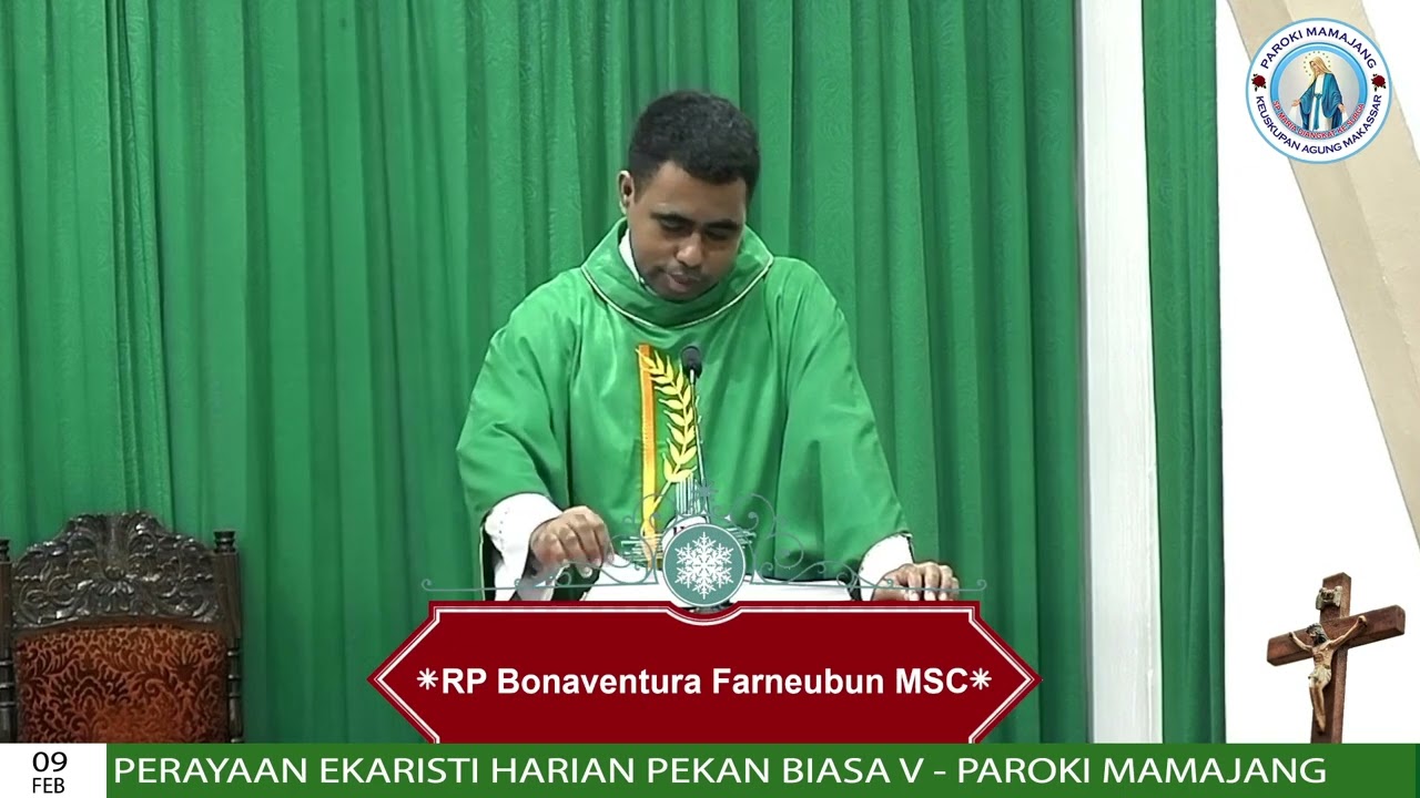 Homili Senin 09 Februari 2026 oleh RP Bonaventura Farneubun MSC